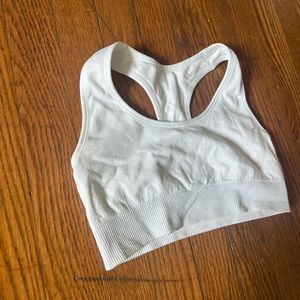 NWOT! ALL IN MOTION - white with sparkles sports bra, size S, perfect condition